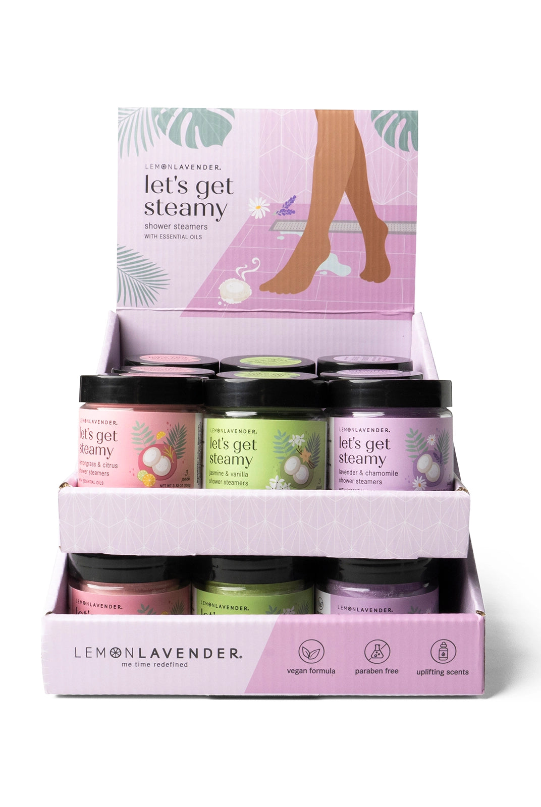 Lemon Lavender Let’s Get Steamy Shower Steamers With Essential Oils Set Of Three-Shower Bombs-Lemon Lavender-Deja Nu Boutique, Women's Fashion Boutique in Lampasas, Texas