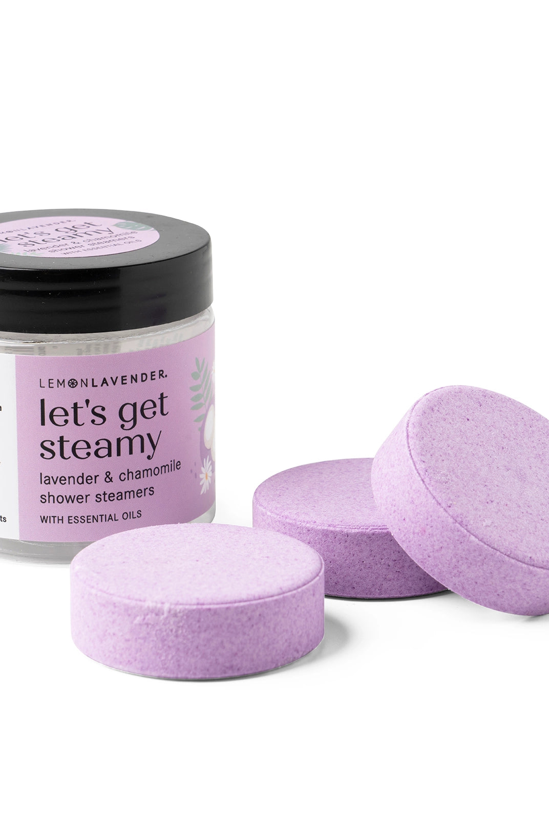 Lemon Lavender Let’s Get Steamy Shower Steamers With Essential Oils Set Of Three-Shower Bombs-Lemon Lavender-Deja Nu Boutique, Women's Fashion Boutique in Lampasas, Texas