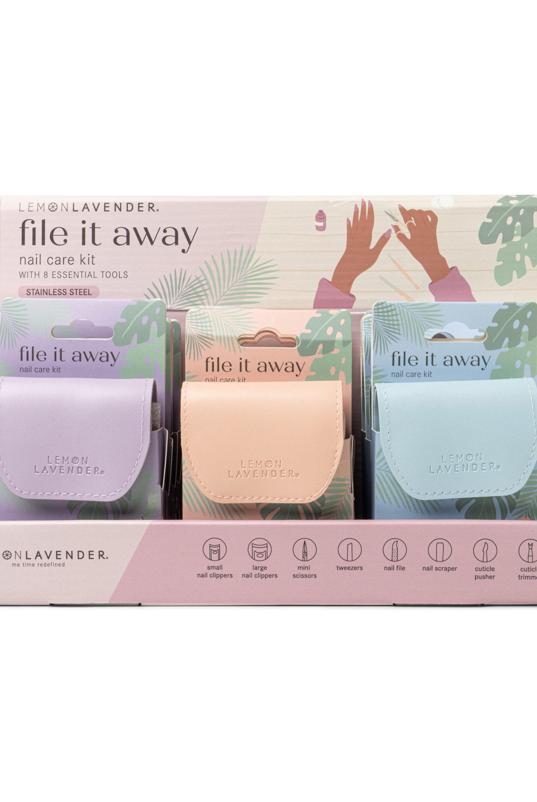 Lemon Lavender® File It Away Nail Care Kit – 8-Piece Set-Nail Tools-Lemon Lavender-Deja Nu Boutique, Women's Fashion Boutique in Lampasas, Texas