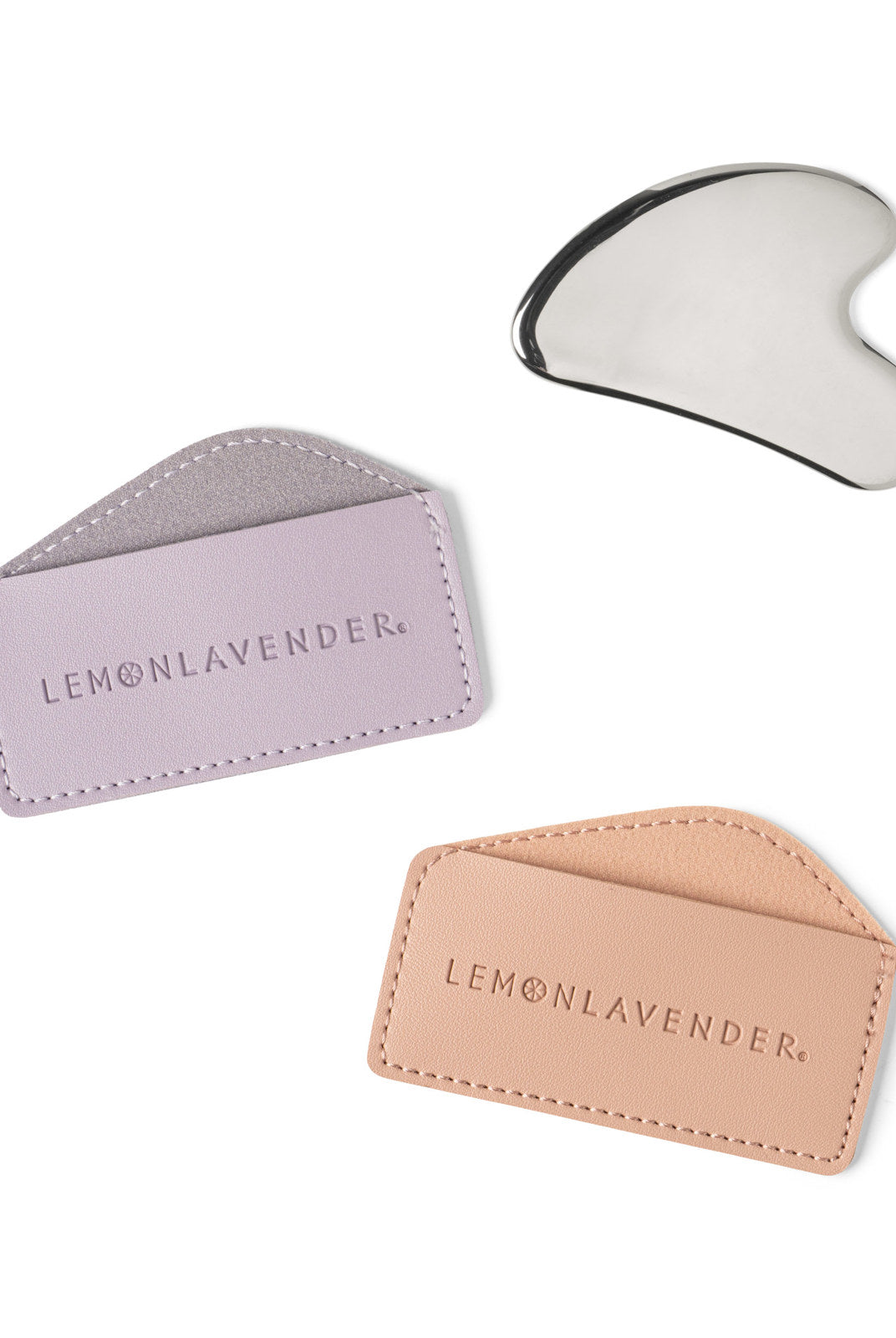 Lemon Lavender® Oh My Gua Sha Stainless Steel Facial Tool with Travel Sleeve-Skin Care Tools-Lemon Lavender-Deja Nu Boutique, Women's Fashion Boutique in Lampasas, Texas