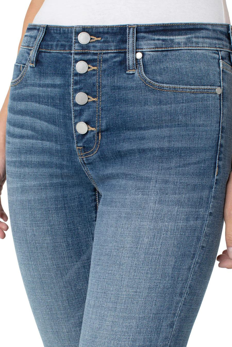 Liverpool Abby High Rise Ankle Skinny With Exposed Button And Cut In Perry-Bottoms-Liverpool-Deja Nu Boutique, Women's Fashion Boutique in Lampasas, Texas