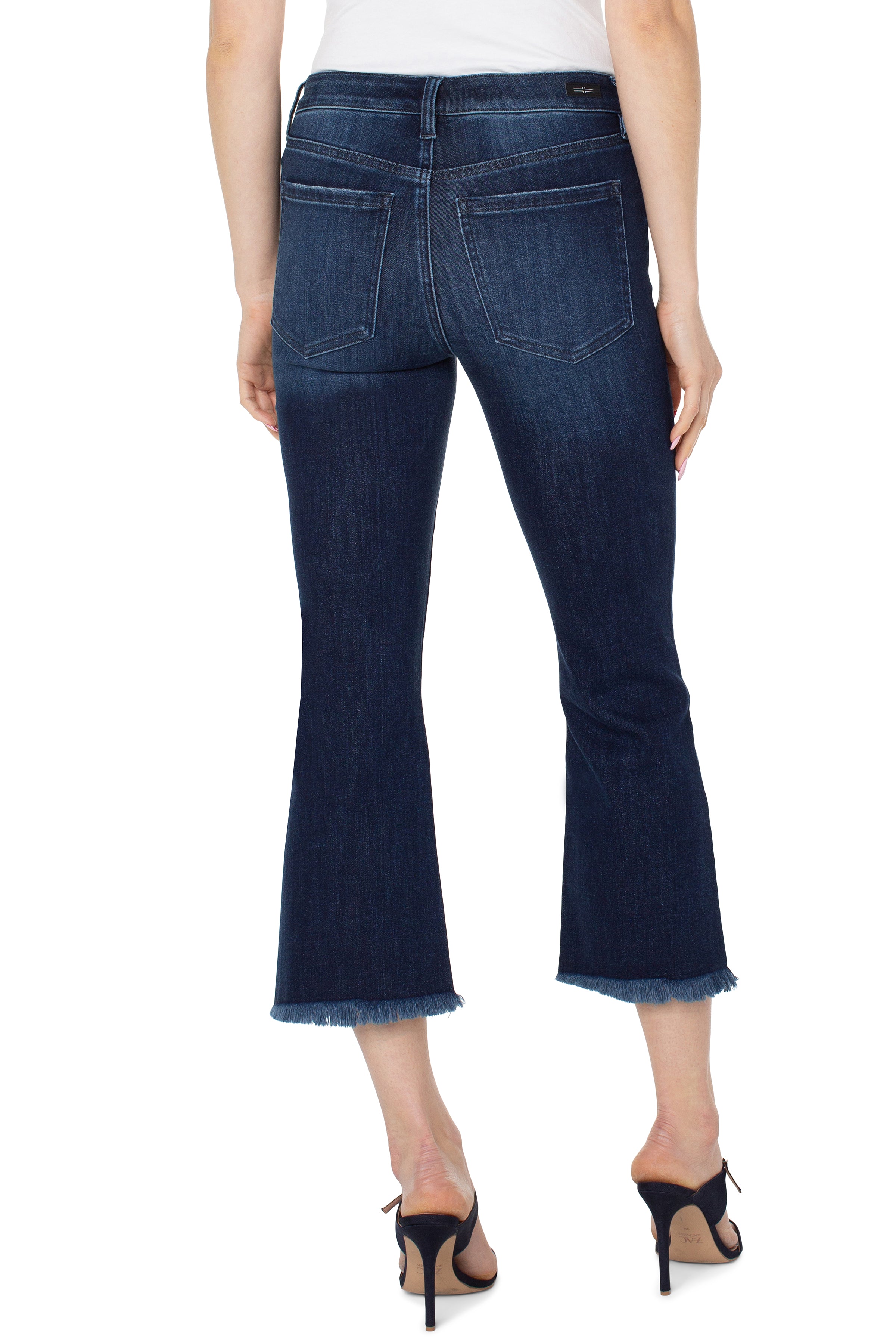 Liverpool Hannah Crop Flare With Fray Hem 25.5in Inseam In Upland-Jeans-Liverpool-Deja Nu Boutique, Women's Fashion Boutique in Lampasas, Texas
