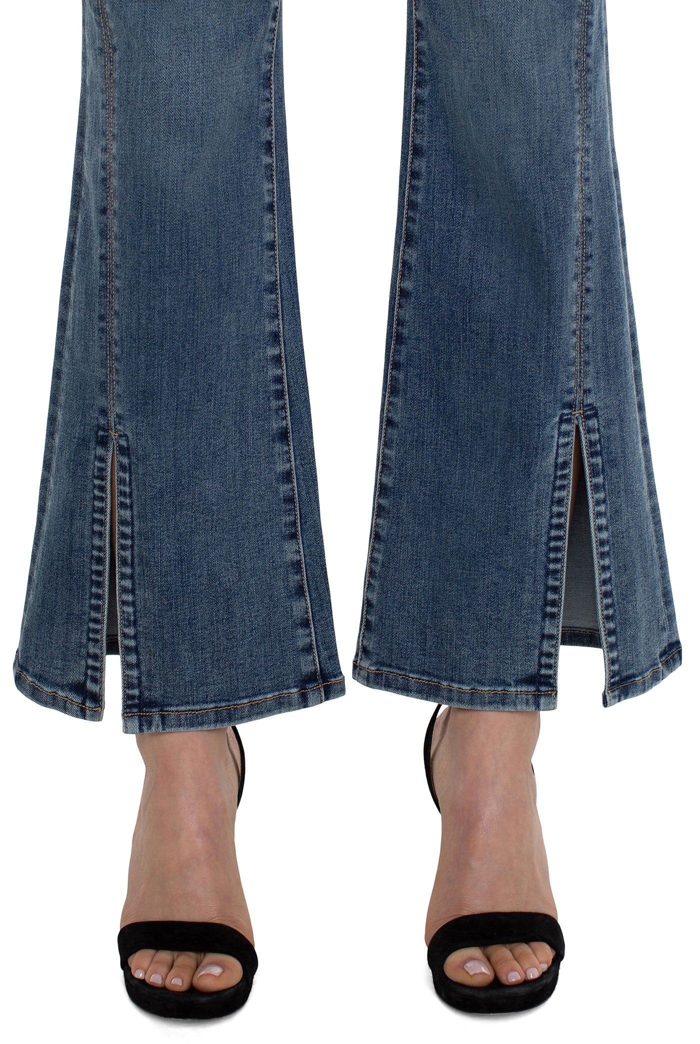 Liverpool Hannah Flare Seamed With Front Slit In Tulane-Jeans-Liverpool-Deja Nu Boutique, Women's Fashion Boutique in Lampasas, Texas