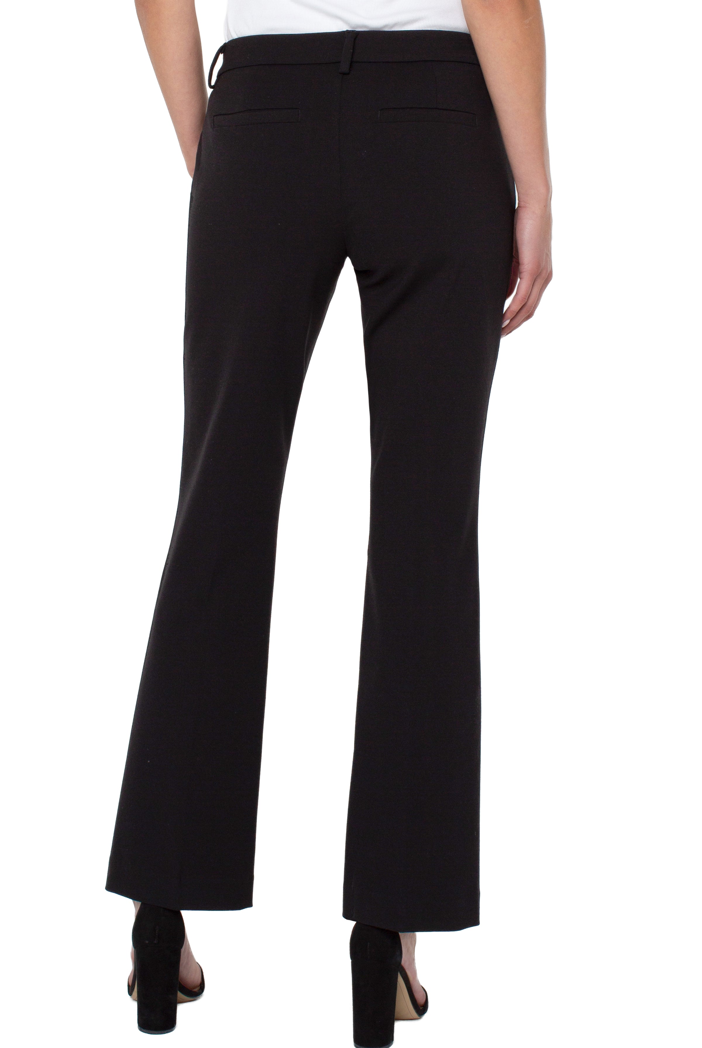 Liverpool Kelsey Flare Ponte Pants In Black-Pants-Liverpool-Deja Nu Boutique, Women's Fashion Boutique in Lampasas, Texas