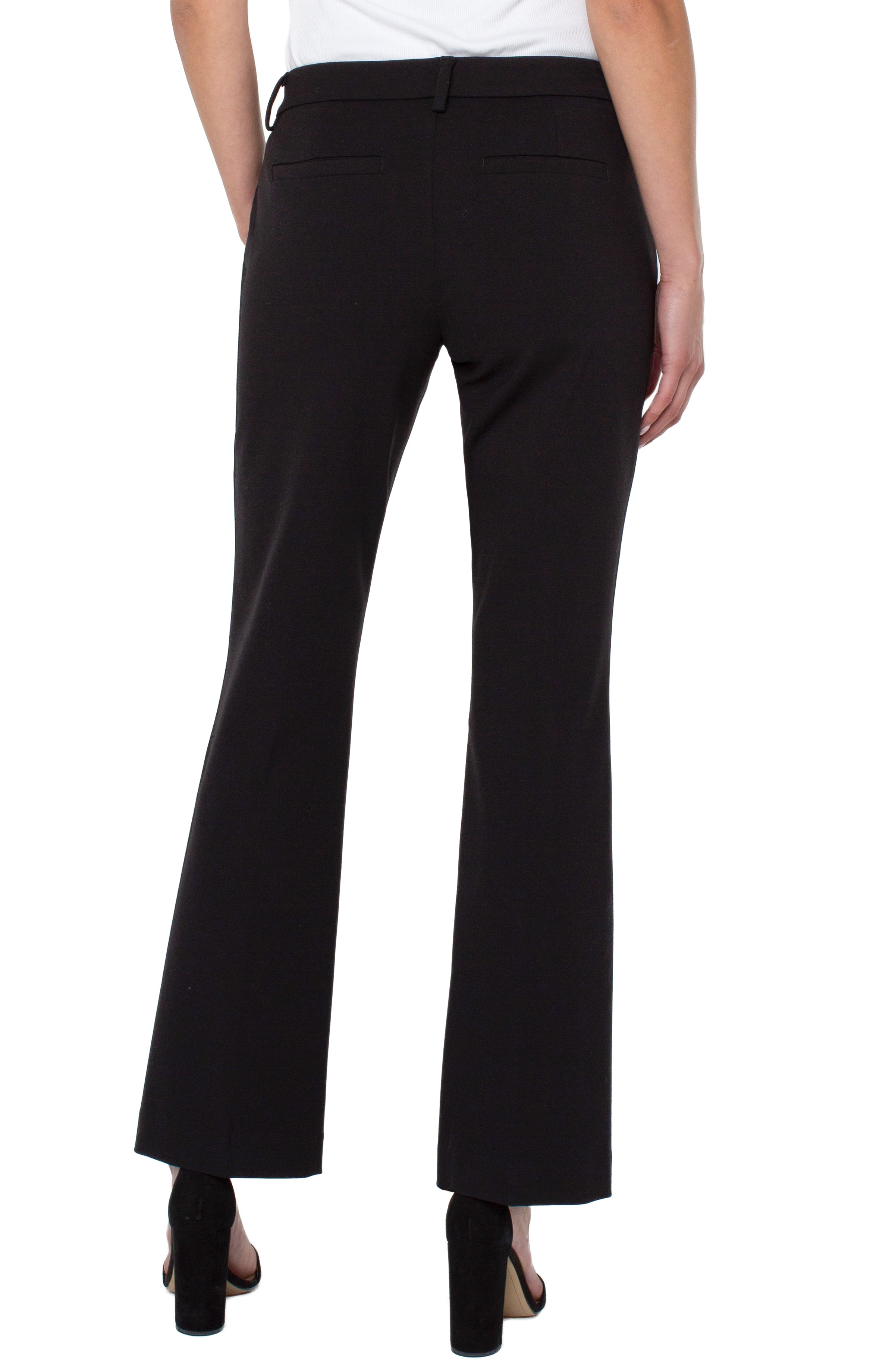 Liverpool Kelsey Flare Ponte Pants In Black-Pants-Liverpool-Deja Nu Boutique, Women's Fashion Boutique in Lampasas, Texas