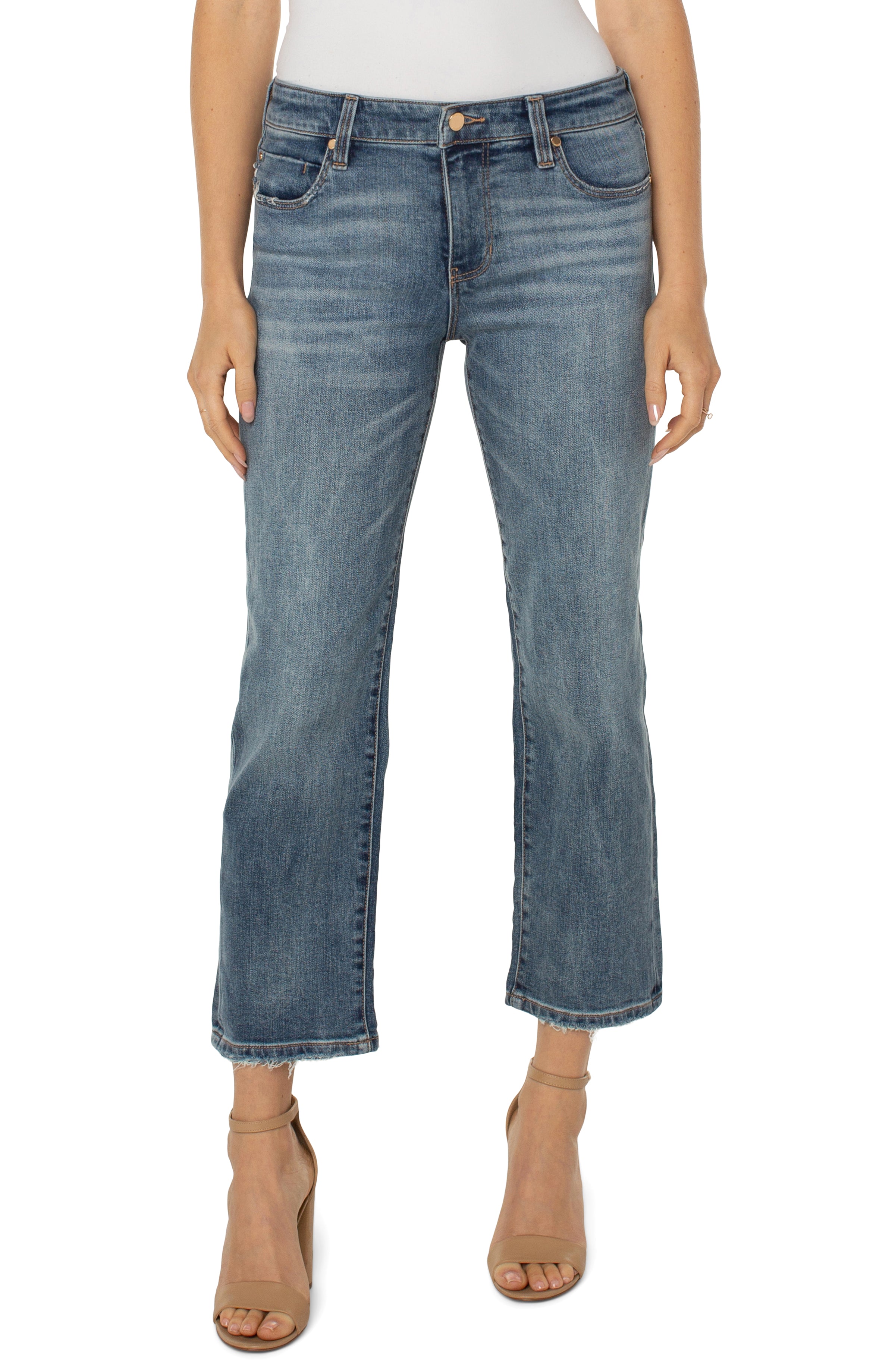 Liverpool Kennedy Crop Straight Leg Jean 27in Inseam In La Brea-Jeans-Liverpool-Deja Nu Boutique, Women's Fashion Boutique in Lampasas, Texas