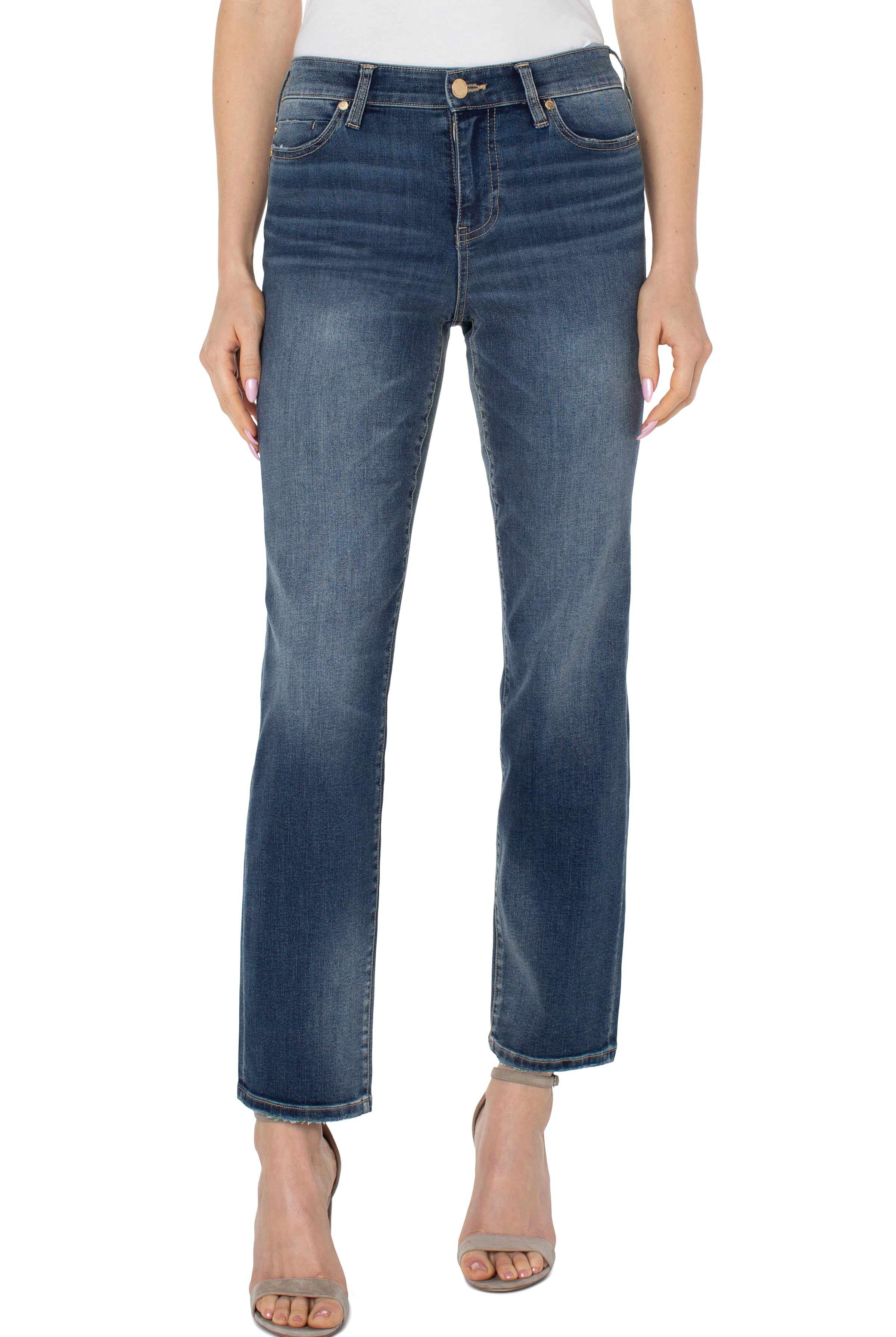 Liverpool Kennedy Straight Crop Jean 30in Ins In Oasis-Jeans-Liverpool-Deja Nu Boutique, Women's Fashion Boutique in Lampasas, Texas