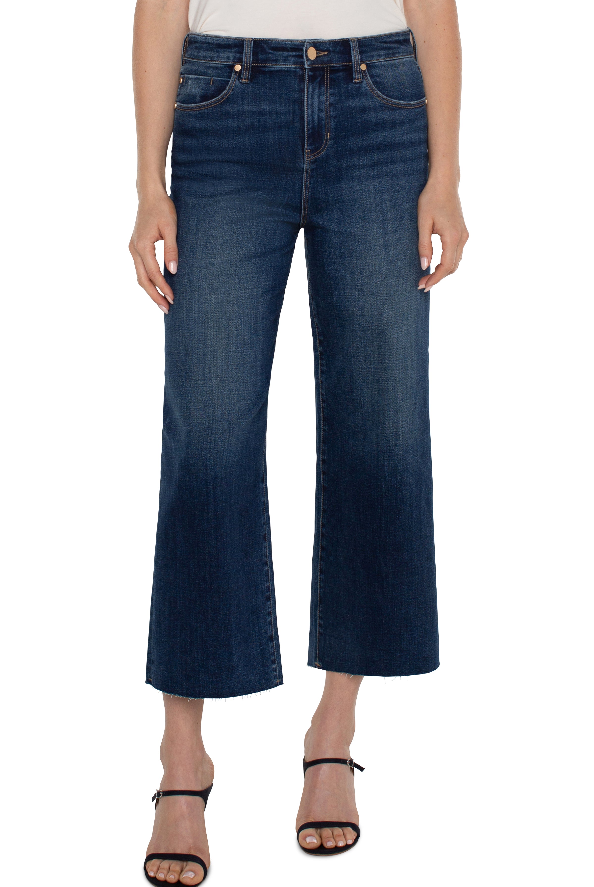 Liverpool Stride Hi-Rise Crop With Wide Cut Hem 26in Ins In Bowers-Jeans-Liverpool-Deja Nu Boutique, Women's Fashion Boutique in Lampasas, Texas