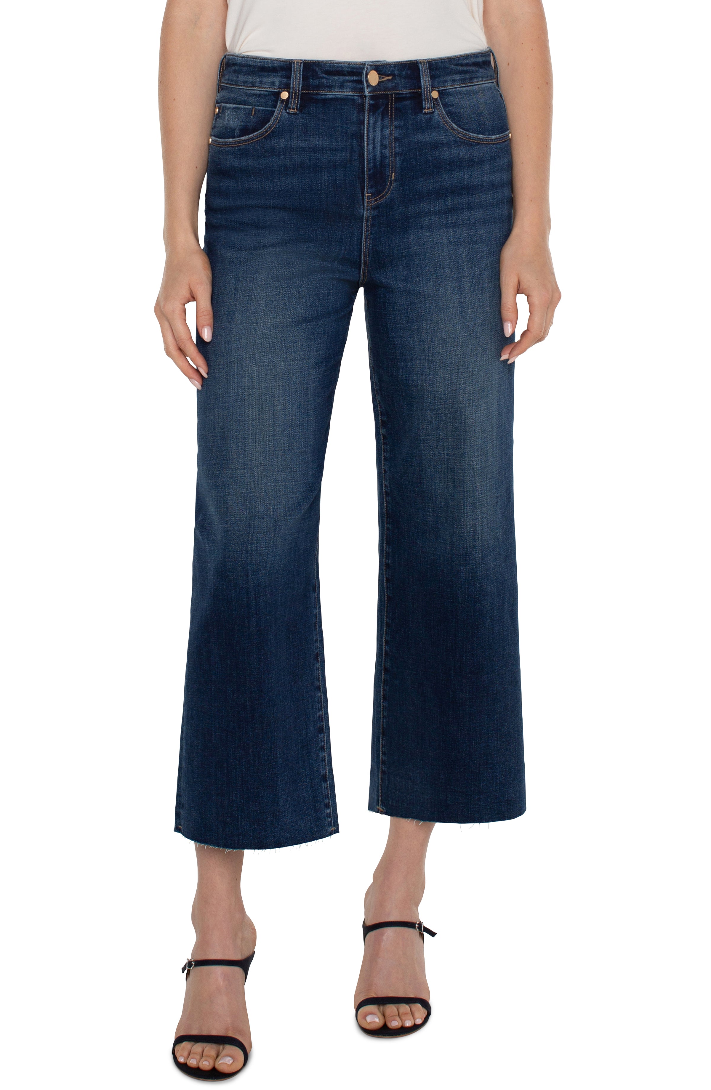 Liverpool Stride Hi-Rise Crop With Wide Cut Hem 26in Ins In Bowers-Jeans-Liverpool-Deja Nu Boutique, Women's Fashion Boutique in Lampasas, Texas