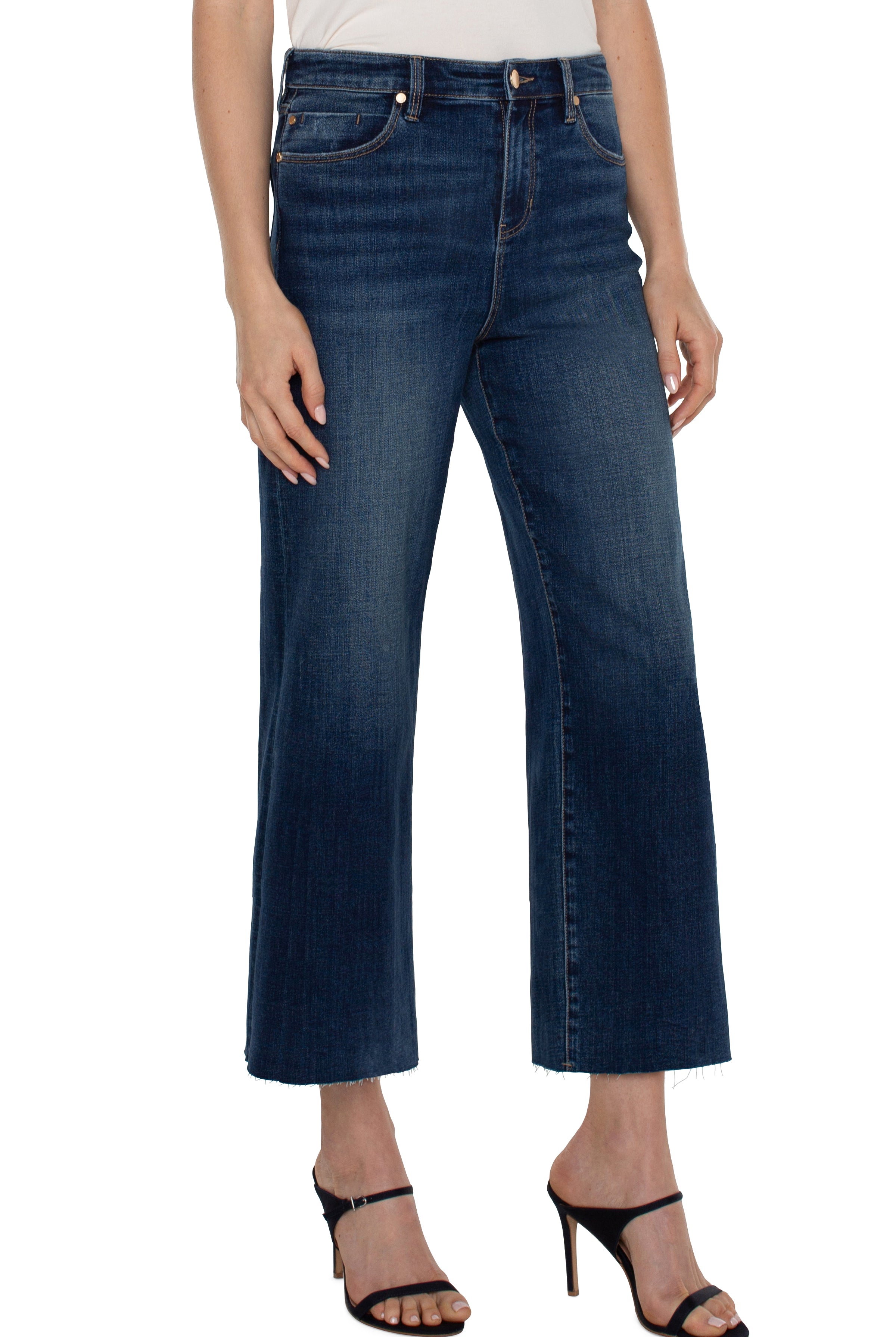 Liverpool Stride Hi-Rise Crop With Wide Cut Hem 26in Ins In Bowers-Jeans-Liverpool-Deja Nu Boutique, Women's Fashion Boutique in Lampasas, Texas
