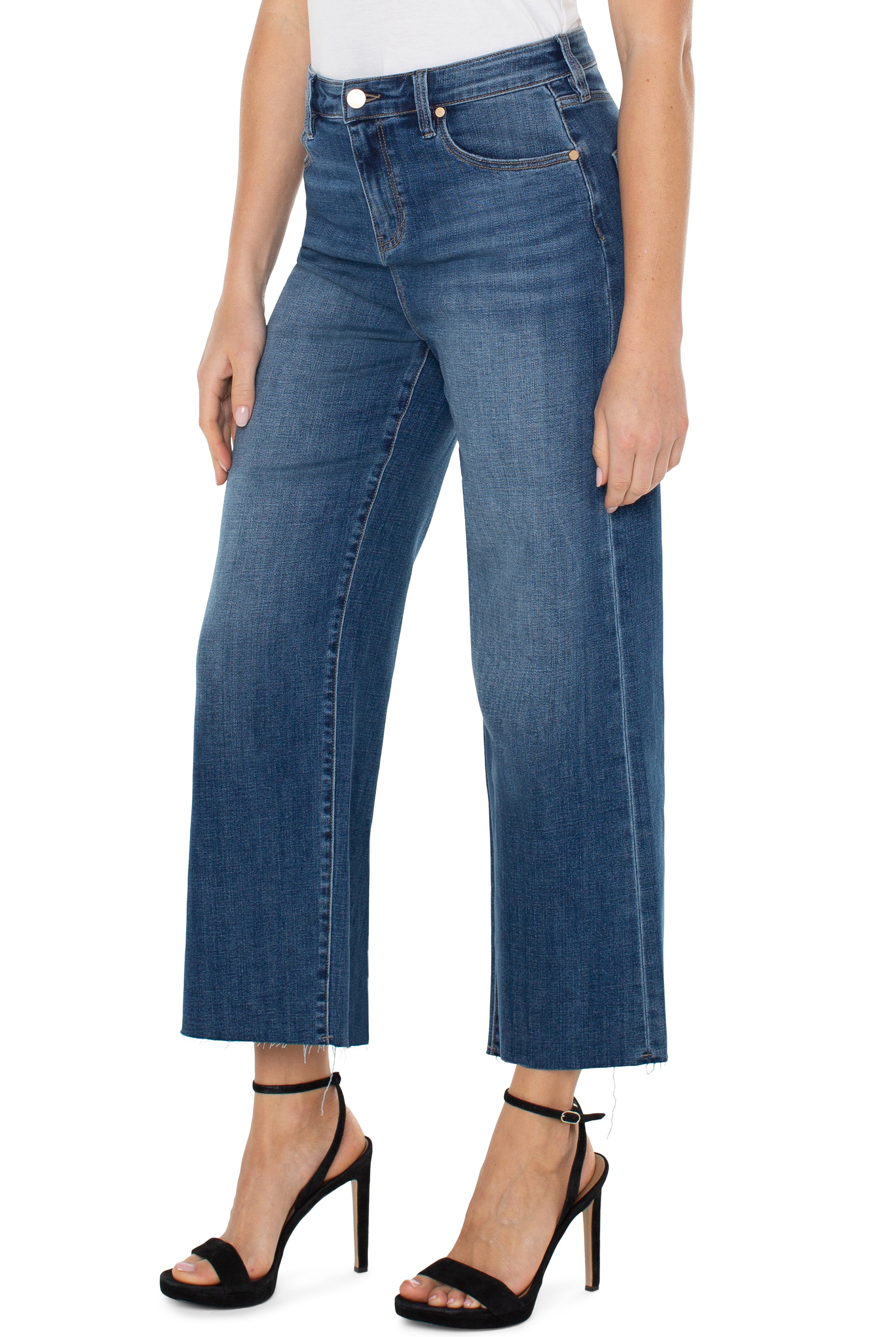 Liverpool Stride High Rise Crop With Wide Cut Hem 26in In Jordan-Bottoms-Liverpool-Deja Nu Boutique, Women's Fashion Boutique in Lampasas, Texas