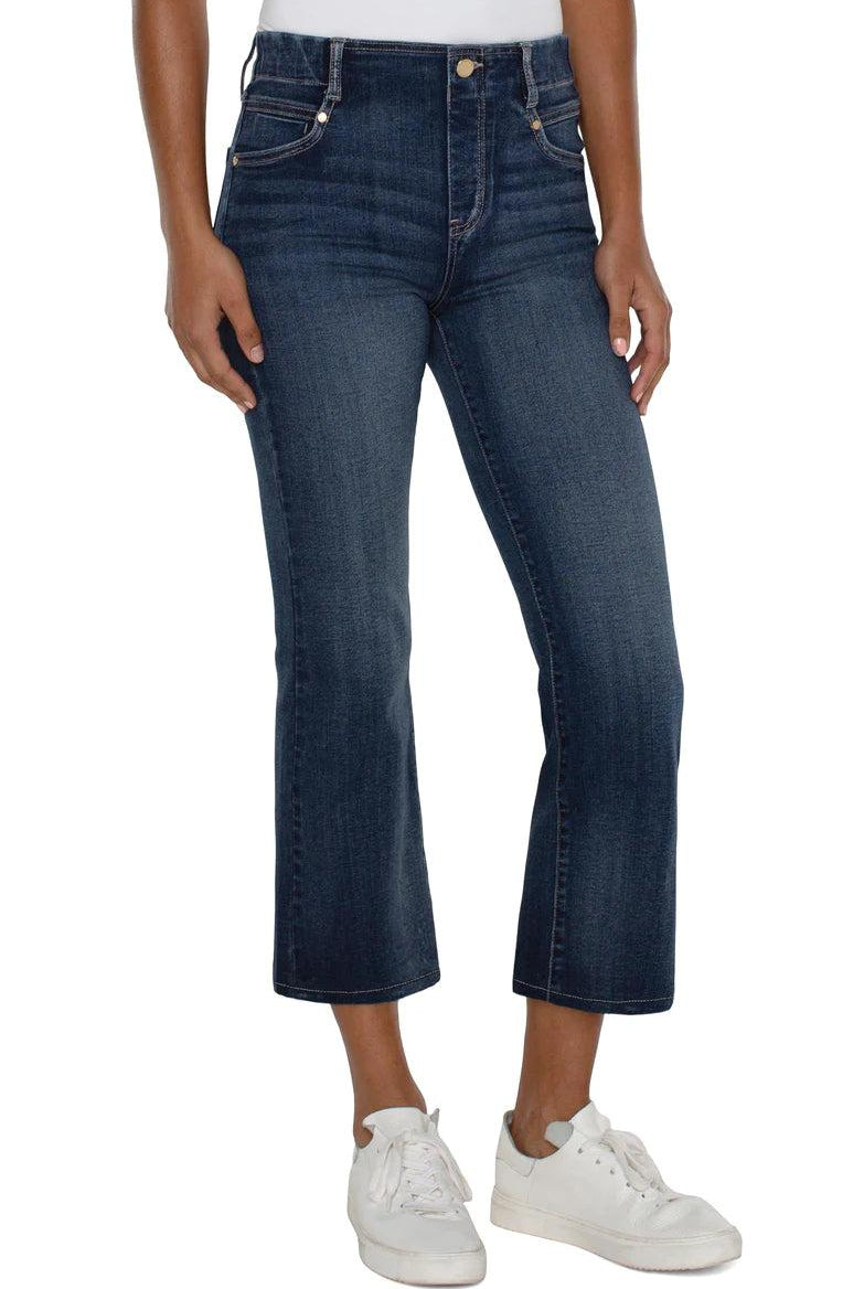 Liverpool The Gia Glider® Crop Flare With Fray Hem In Edgehill-Jeans-Liverpool-Deja Nu Boutique, Women's Fashion Boutique in Lampasas, Texas