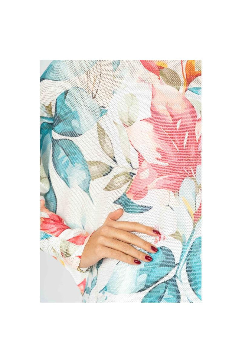 Look Mode Italian-Made Floral Batwing Sweater – One Size Wonder!-Sweaters-Look Mode-Deja Nu Boutique, Women's Fashion Boutique in Lampasas, Texas