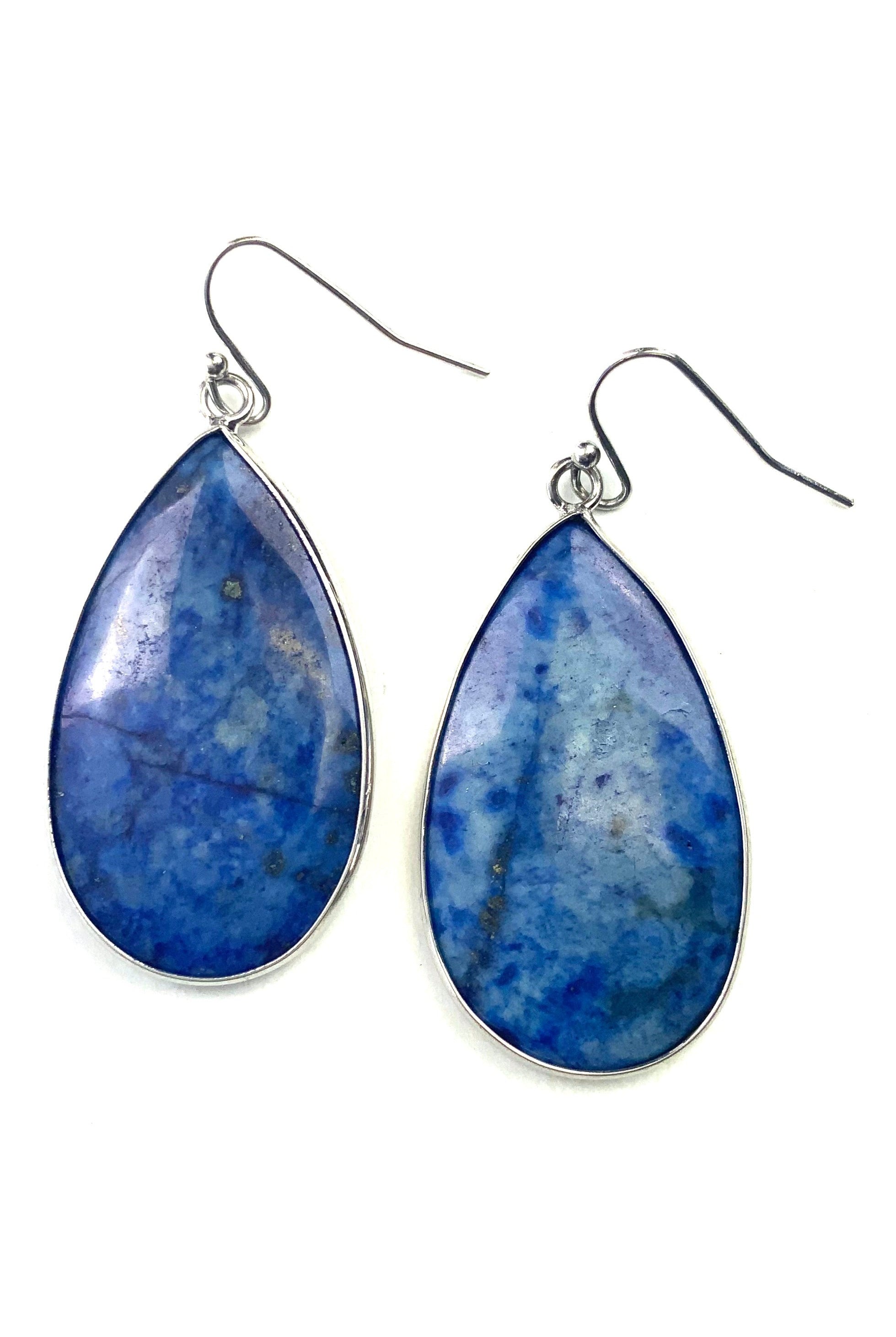 Lost And Found Blue Stone Teardrop Earring-Earrings-Lost And Found-Deja Nu Boutique, Women's Fashion Boutique in Lampasas, Texas