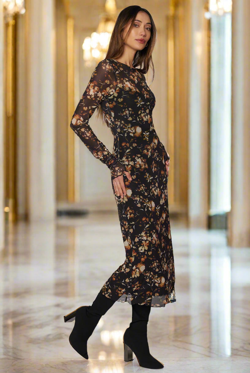 Lost + Wander Moonlit Meadow Midi Dress-Dresses-Lost + Wander-Deja Nu Boutique, Women's Fashion Boutique in Lampasas, Texas