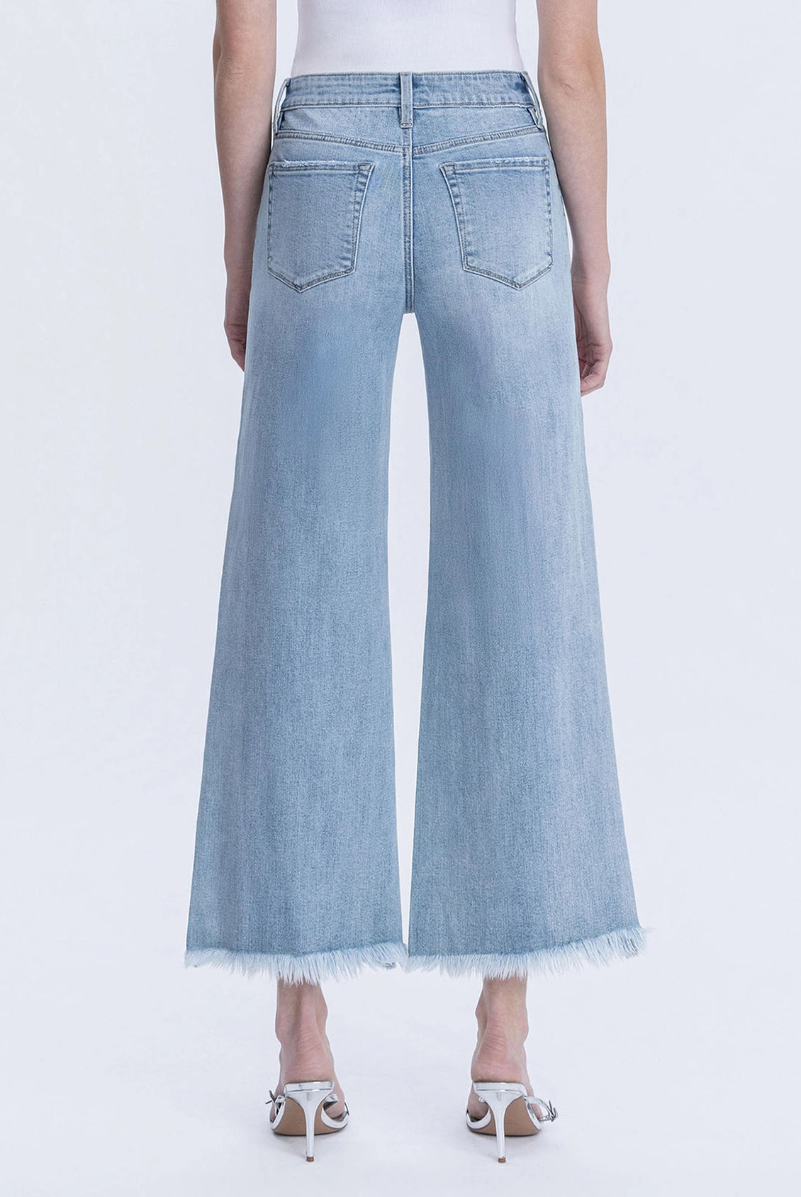 Lovervet by Vervet High Rise Rhinestone Wide Leg Jeans in Telekinesis Wash-Jeans-Lovervet by Vervet-Deja Nu Boutique, Women's Fashion Boutique in Lampasas, Texas