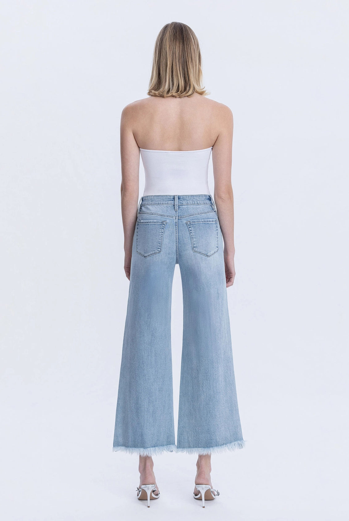 Lovervet by Vervet High Rise Rhinestone Wide Leg Jeans in Telekinesis Wash-Jeans-Lovervet by Vervet-Deja Nu Boutique, Women's Fashion Boutique in Lampasas, Texas