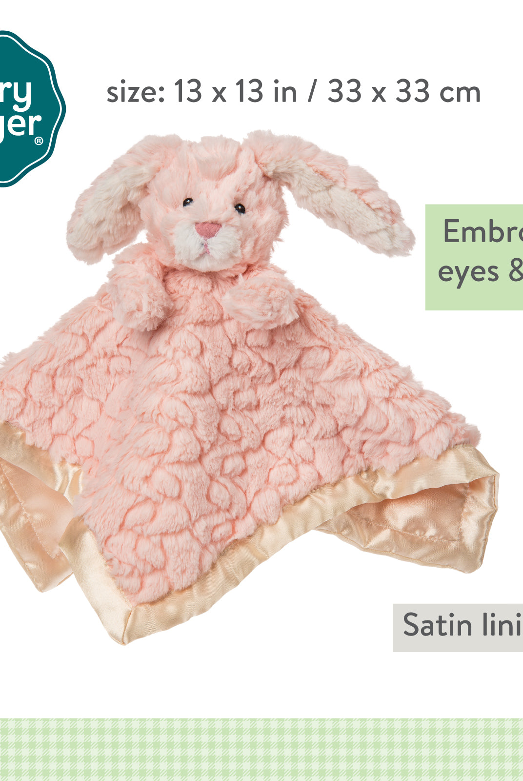 Mary Meyer Putty Nursery Bunny Character Blanket 13x13”-Blanket-Mary Meyer-Deja Nu Boutique, Women's Fashion Boutique in Lampasas, Texas