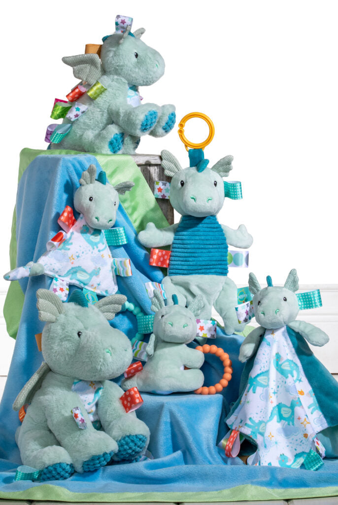 Mary Meyer Taggies Crinkle Me Drax Dragon – 6×6″-Baby Toys-Mary Meyer-Deja Nu Boutique, Women's Fashion Boutique in Lampasas, Texas