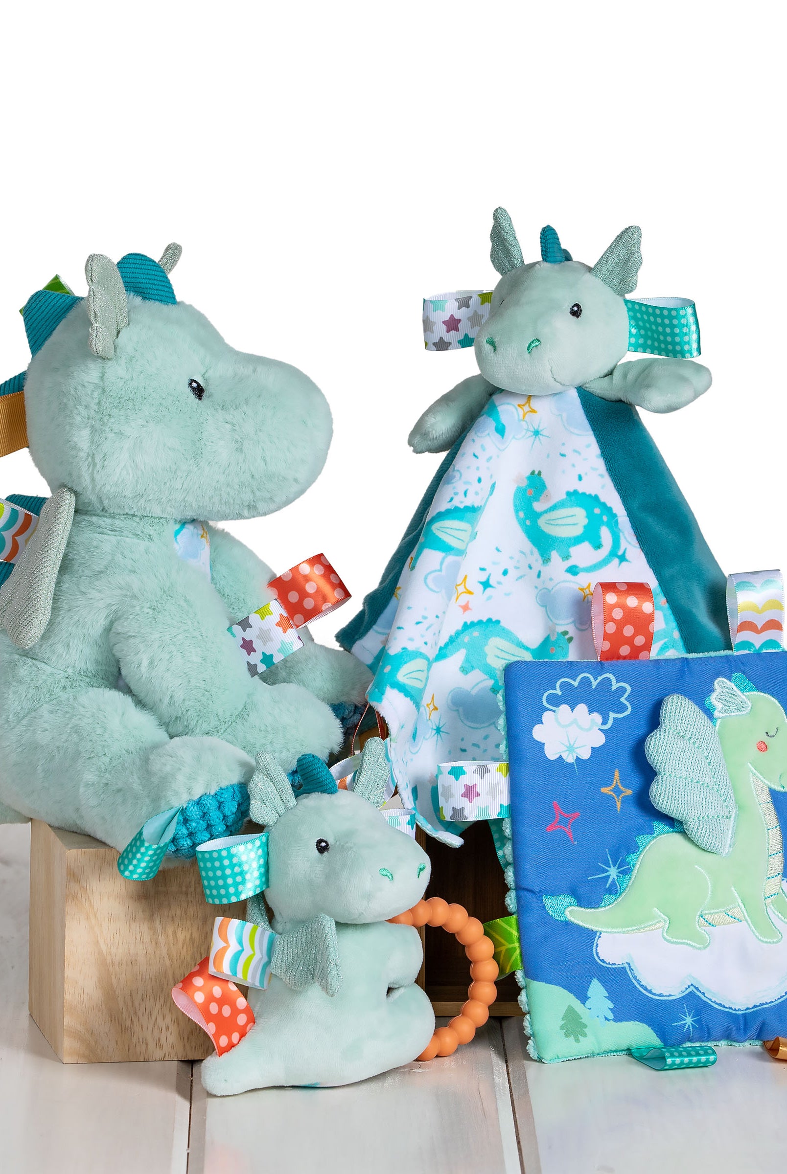 Mary Meyer Taggies Crinkle Me Drax Dragon – 6×6″-Baby Toys-Mary Meyer-Deja Nu Boutique, Women's Fashion Boutique in Lampasas, Texas