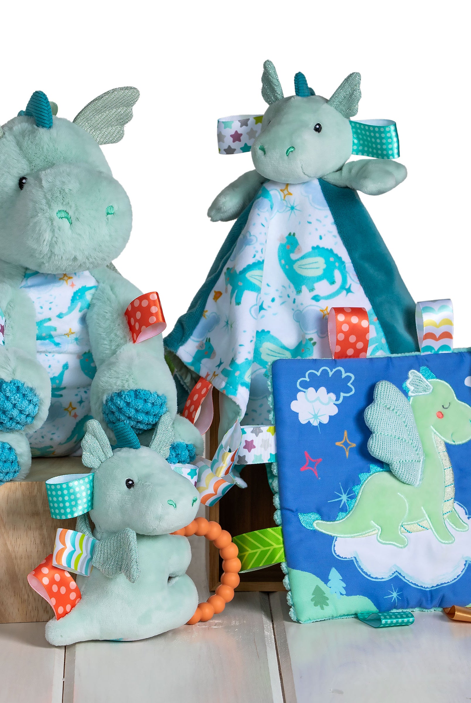 Mary Meyer Taggies Crinkle Me Drax Dragon – 6×6″-Baby Toys-Mary Meyer-Deja Nu Boutique, Women's Fashion Boutique in Lampasas, Texas