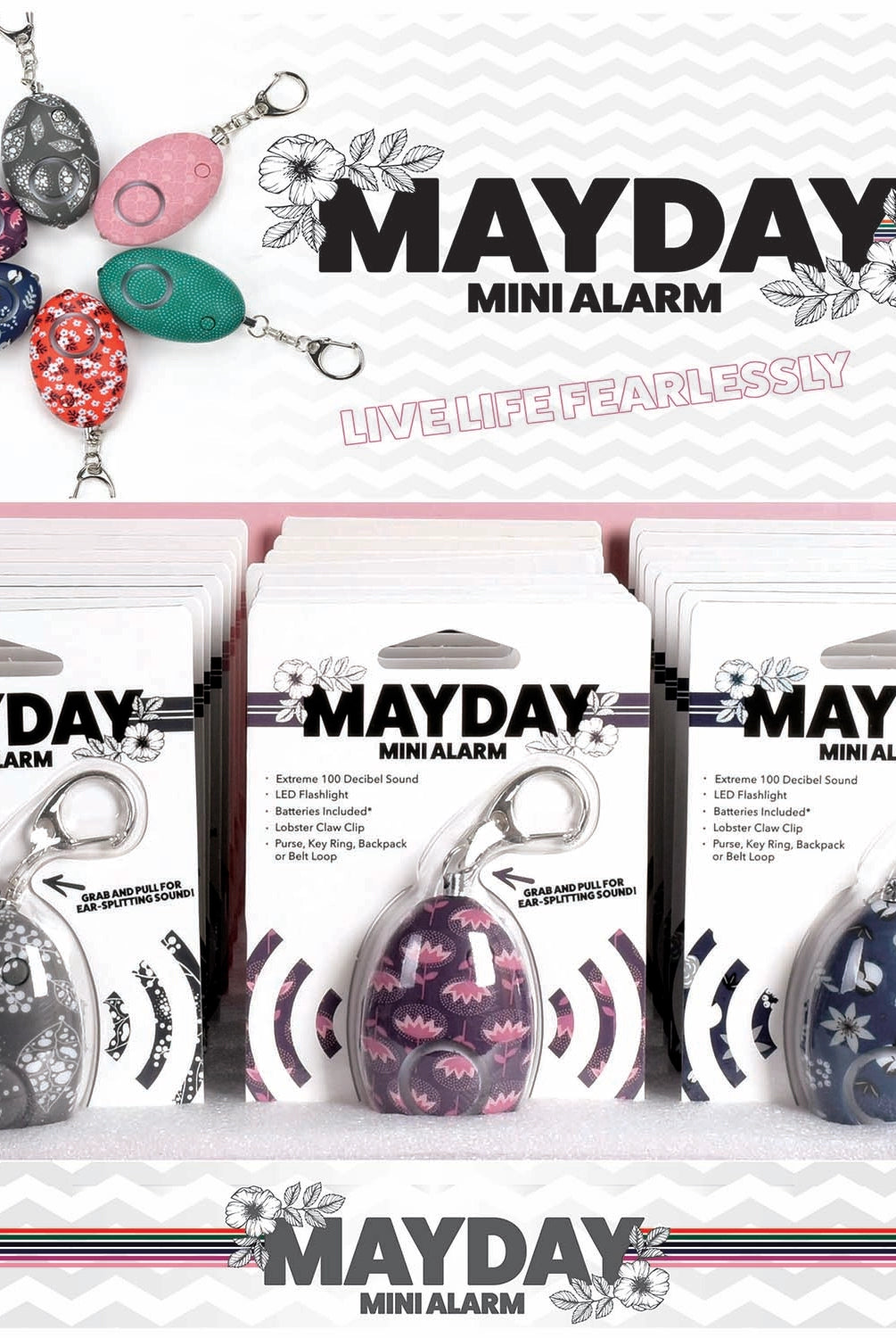 Mayday Mini Alarm Key Chain In Six Colors-Safety-Mayday-Deja Nu Boutique, Women's Fashion Boutique in Lampasas, Texas