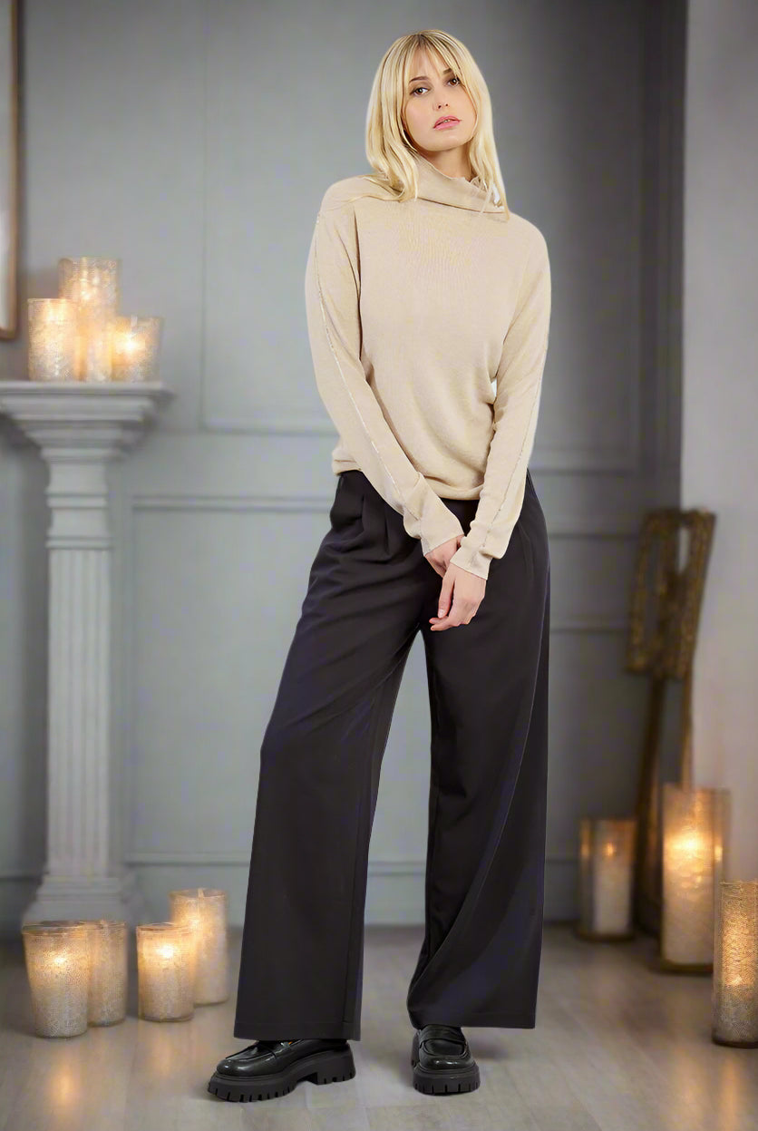 Molly Bracken Ash Beige Sweater-Sweaters-Molly Bracken-Deja Nu Boutique, Women's Fashion Boutique in Lampasas, Texas