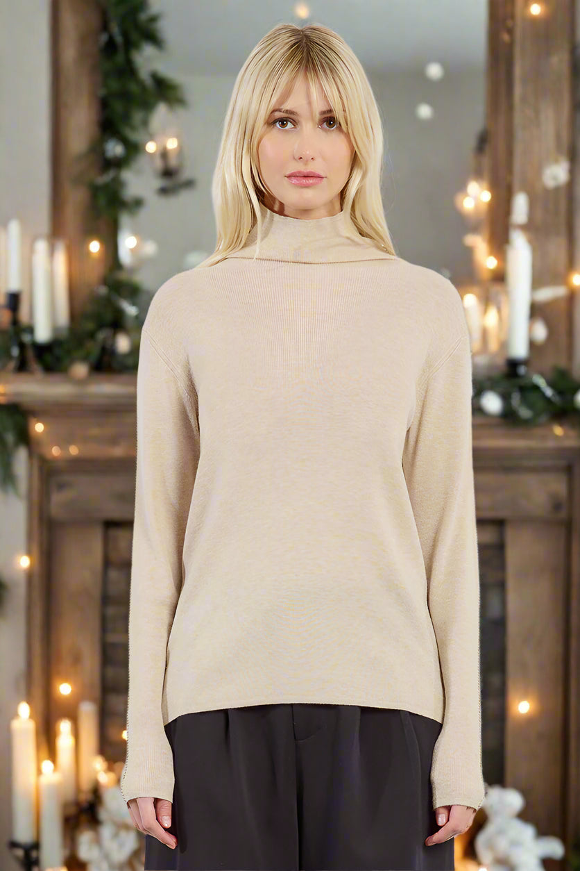 Molly Bracken Ash Beige Sweater-Sweaters-Molly Bracken-Deja Nu Boutique, Women's Fashion Boutique in Lampasas, Texas