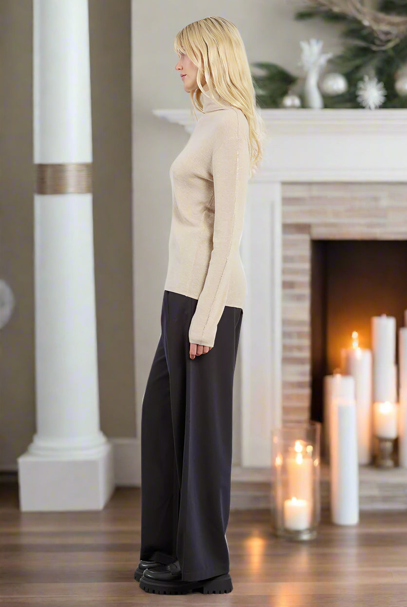 Molly Bracken Ash Beige Sweater-Sweaters-Molly Bracken-Deja Nu Boutique, Women's Fashion Boutique in Lampasas, Texas