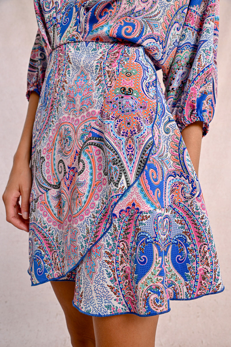 Molly Bracken Paisley Dress – Effortless Elegance with a Boho Twist-Short Dresses-Molly Bracken-Deja Nu Boutique, Women's Fashion Boutique in Lampasas, Texas