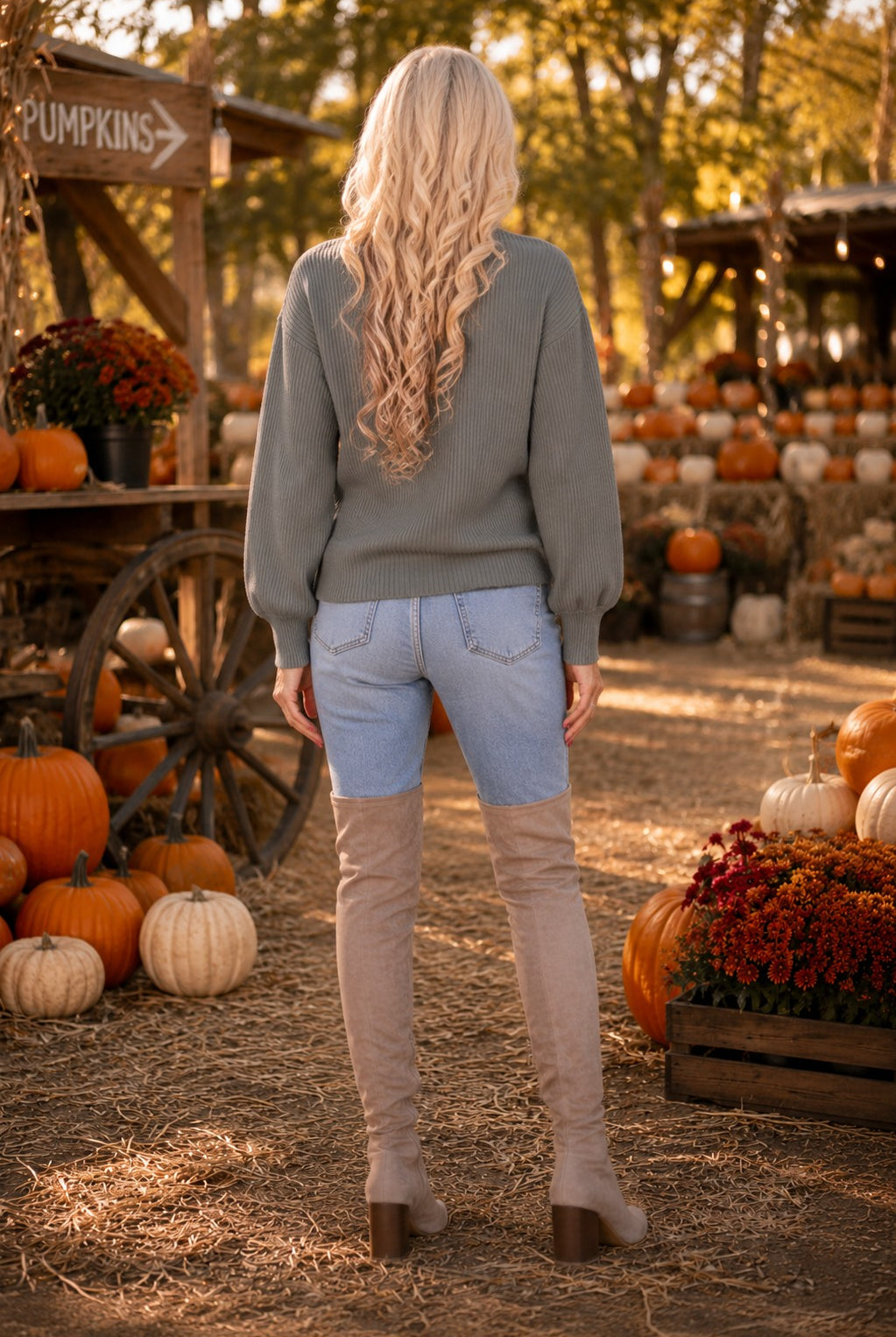 Moodie Mock Neck Sweater In Forest-Sweaters-Moodie-Deja Nu Boutique, Women's Fashion Boutique in Lampasas, Texas