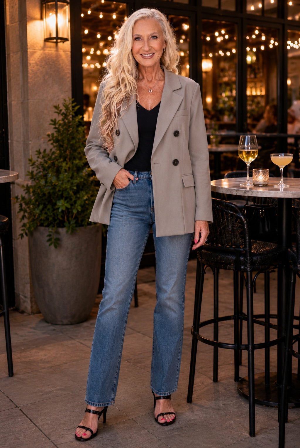 Moodie Olive Double Breasted Blazer-Outerwear-Moodie-Deja Nu Boutique, Women's Fashion Boutique in Lampasas, Texas