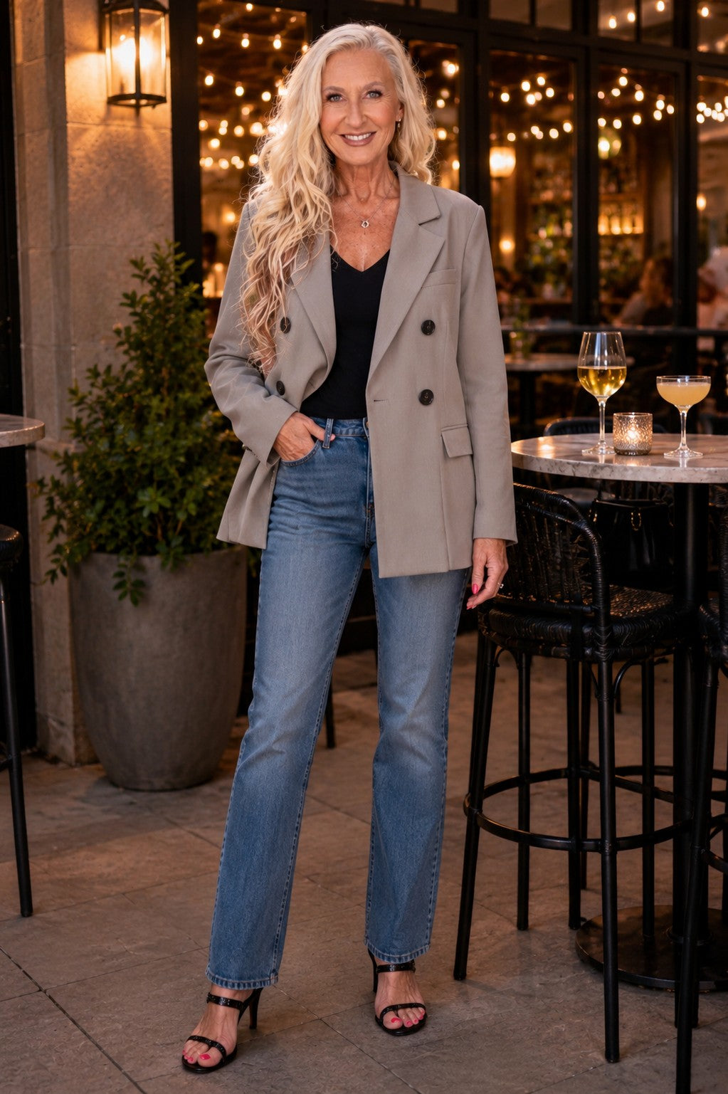 Moodie Olive Double Breasted Blazer-Outerwear-Moodie-Deja Nu Boutique, Women's Fashion Boutique in Lampasas, Texas