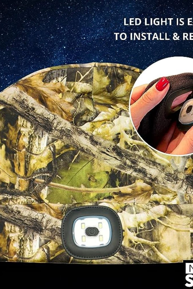 Night Scope Rechargeable Led Beanie In Camo Sportsman's Collection-Hats-Night Scope-Deja Nu Boutique, Women's Fashion Boutique in Lampasas, Texas