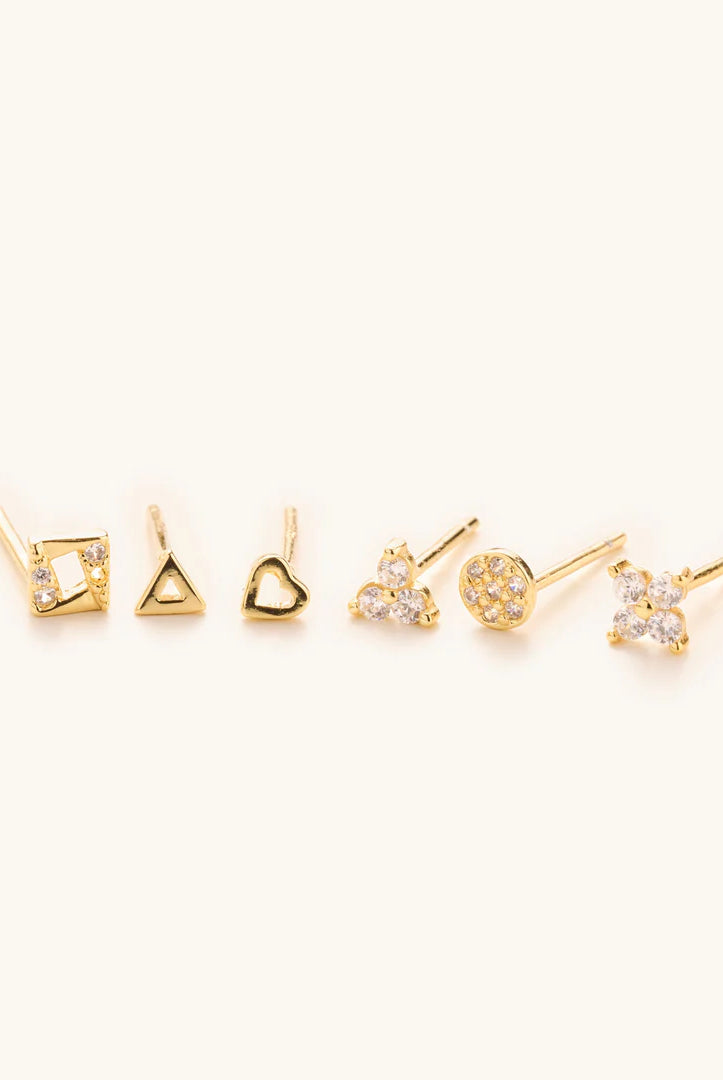 Nikki Smith Micro Stud Earrings Pack Waterproof Gold-Earrings-Nikki Smith-Deja Nu Boutique, Women's Fashion Boutique in Lampasas, Texas