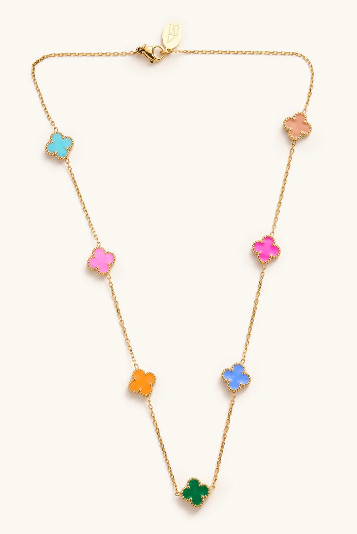 Nikki Smith Mini Multi Flora Necklace Waterproof Gold-Necklaces-Nikki Smith-Deja Nu Boutique, Women's Fashion Boutique in Lampasas, Texas