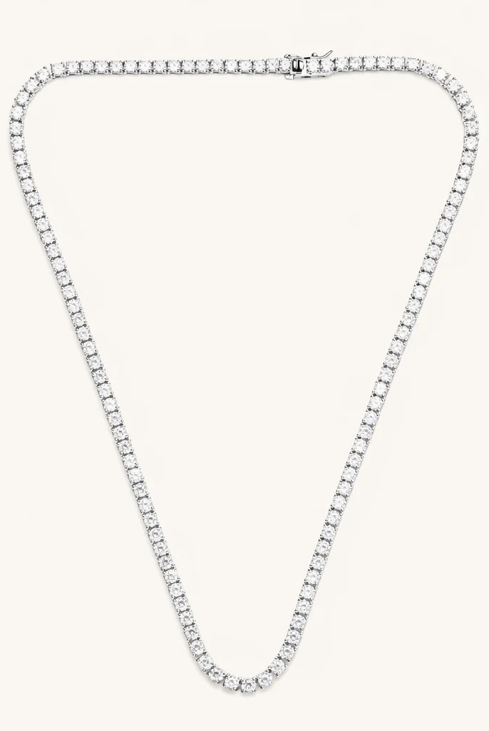 Nikki Smith Silver Gigi Tennis Necklace Waterproof-Necklaces-Nikki Smith-Deja Nu Boutique, Women's Fashion Boutique in Lampasas, Texas