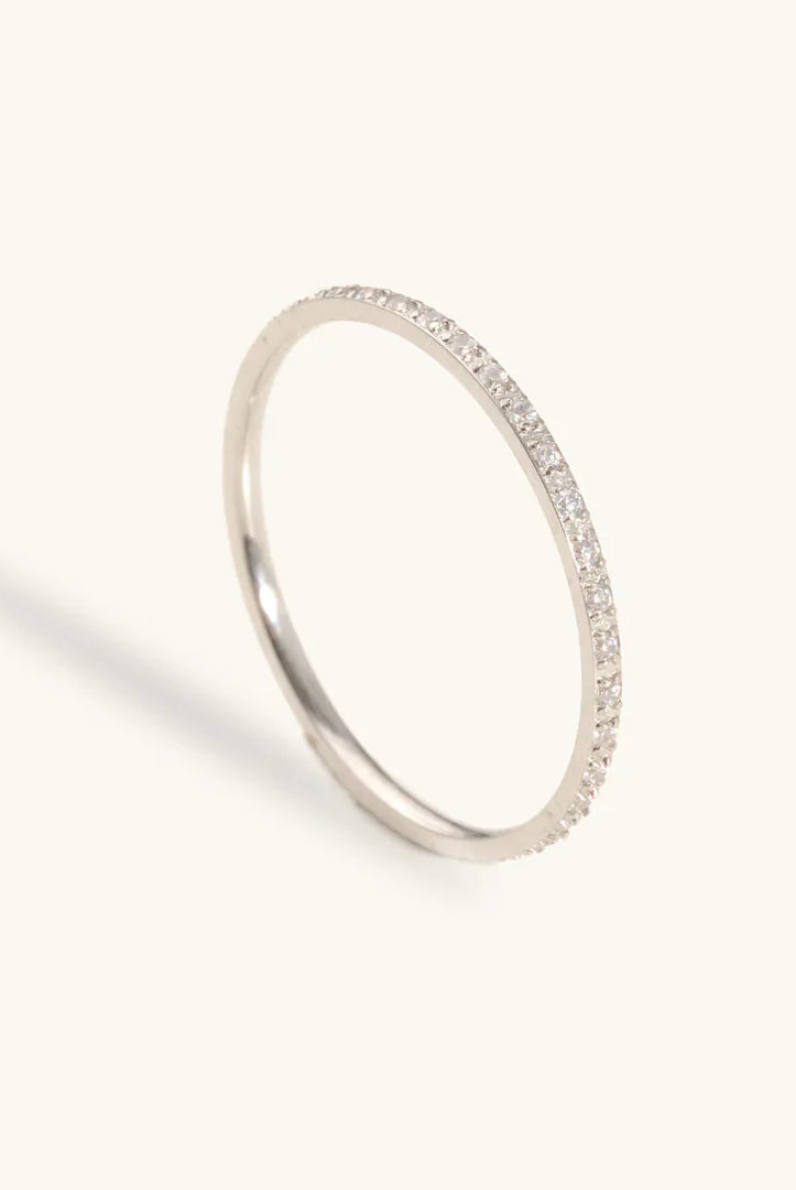 Nikki Smith Sutton Silver Shimmer Ring Waterproof-Rings-Nikki Smith-Deja Nu Boutique, Women's Fashion Boutique in Lampasas, Texas