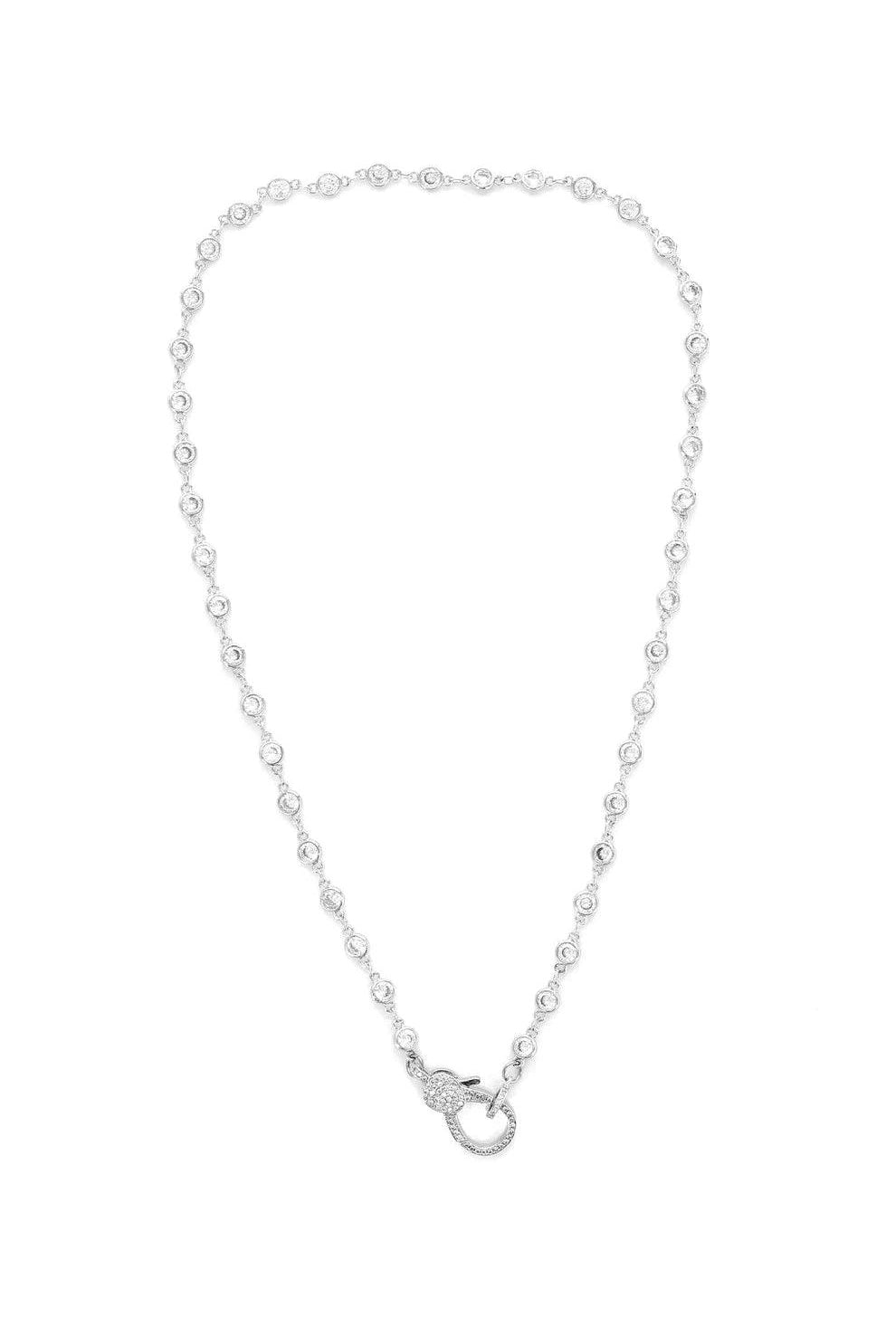 OMG BLING 5mm CZ Chain And Clasp In In Rhodium (Silver)-Necklaces-OMG BLINGS-Deja Nu Boutique, Women's Fashion Boutique in Lampasas, Texas