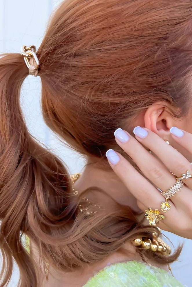 OMG BLING FIVE PIECE Enamel Hair Tie - Bracelet Set In Pastels-Hair Ties-OMG BLINGS-Deja Nu Boutique, Women's Fashion Boutique in Lampasas, Texas