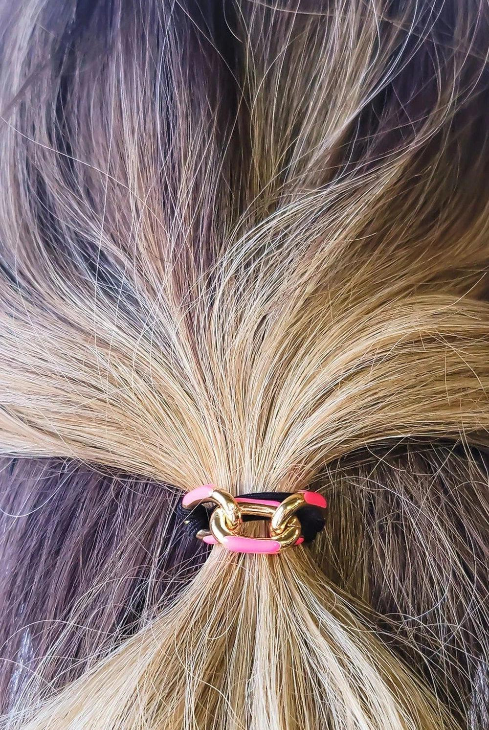 OMG BLING Five Piece Enamel Hair Tie - Bracelet Set In Bright Colors-Hair Ties-OMG BLINGS-Deja Nu Boutique, Women's Fashion Boutique in Lampasas, Texas