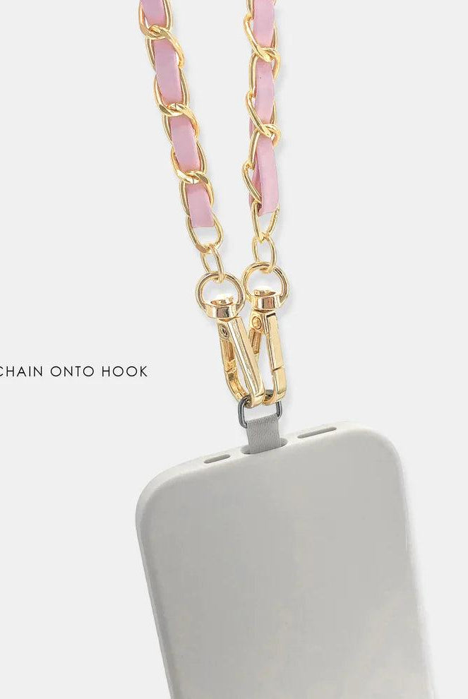 OMG BLING Long Vegan Leather Cellphone Chain In Black-Handbags, Wallets & Cases-OMG BLINGS-Deja Nu Boutique, Women's Fashion Boutique in Lampasas, Texas