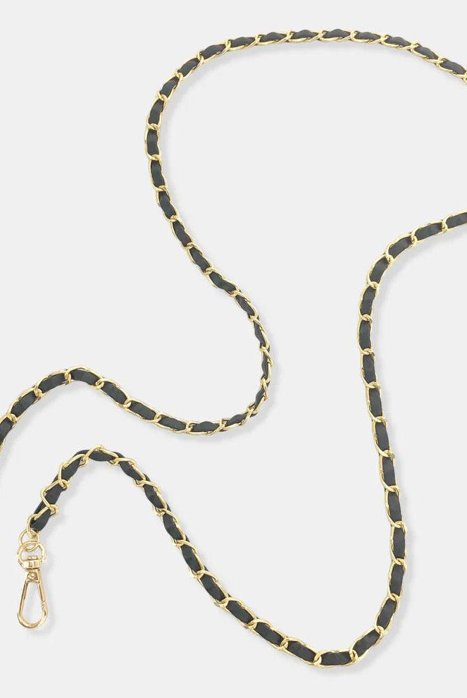 OMG BLING Long Vegan Leather Cellphone Chain In Black-Handbags, Wallets & Cases-OMG BLINGS-Deja Nu Boutique, Women's Fashion Boutique in Lampasas, Texas