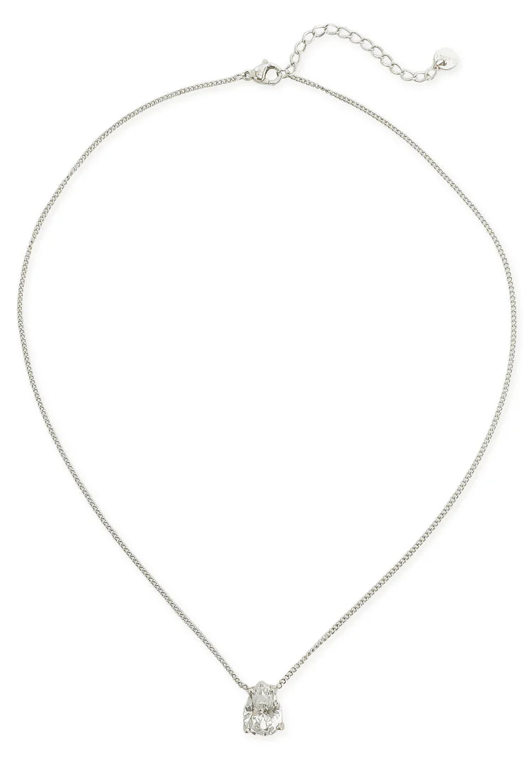 OMG Bling Water Resistant Cubic Zirconia Teardrop Necklace In Gold Or Silver-Necklaces-OMG BLINGS-Deja Nu Boutique, Women's Fashion Boutique in Lampasas, Texas