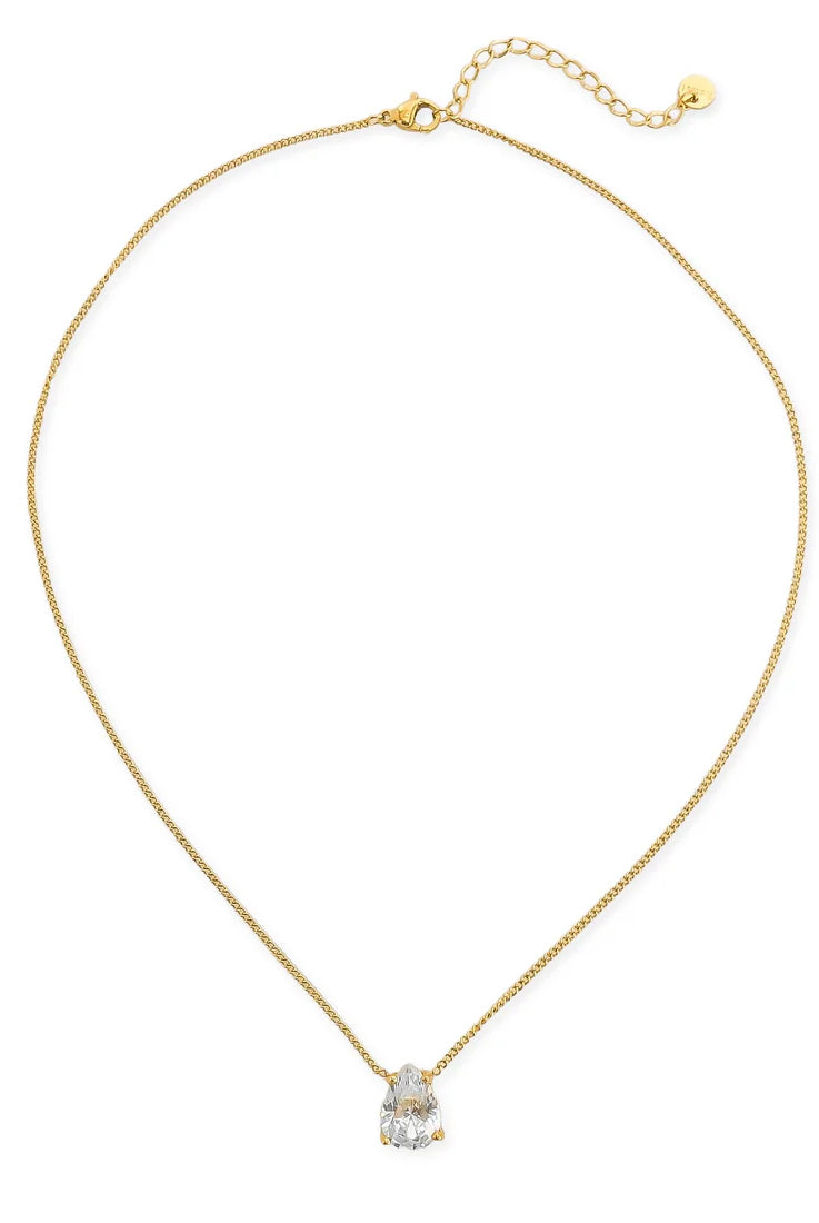 OMG Bling Water Resistant Cubic Zirconia Teardrop Necklace In Gold Or Silver-Necklaces-OMG BLINGS-Deja Nu Boutique, Women's Fashion Boutique in Lampasas, Texas