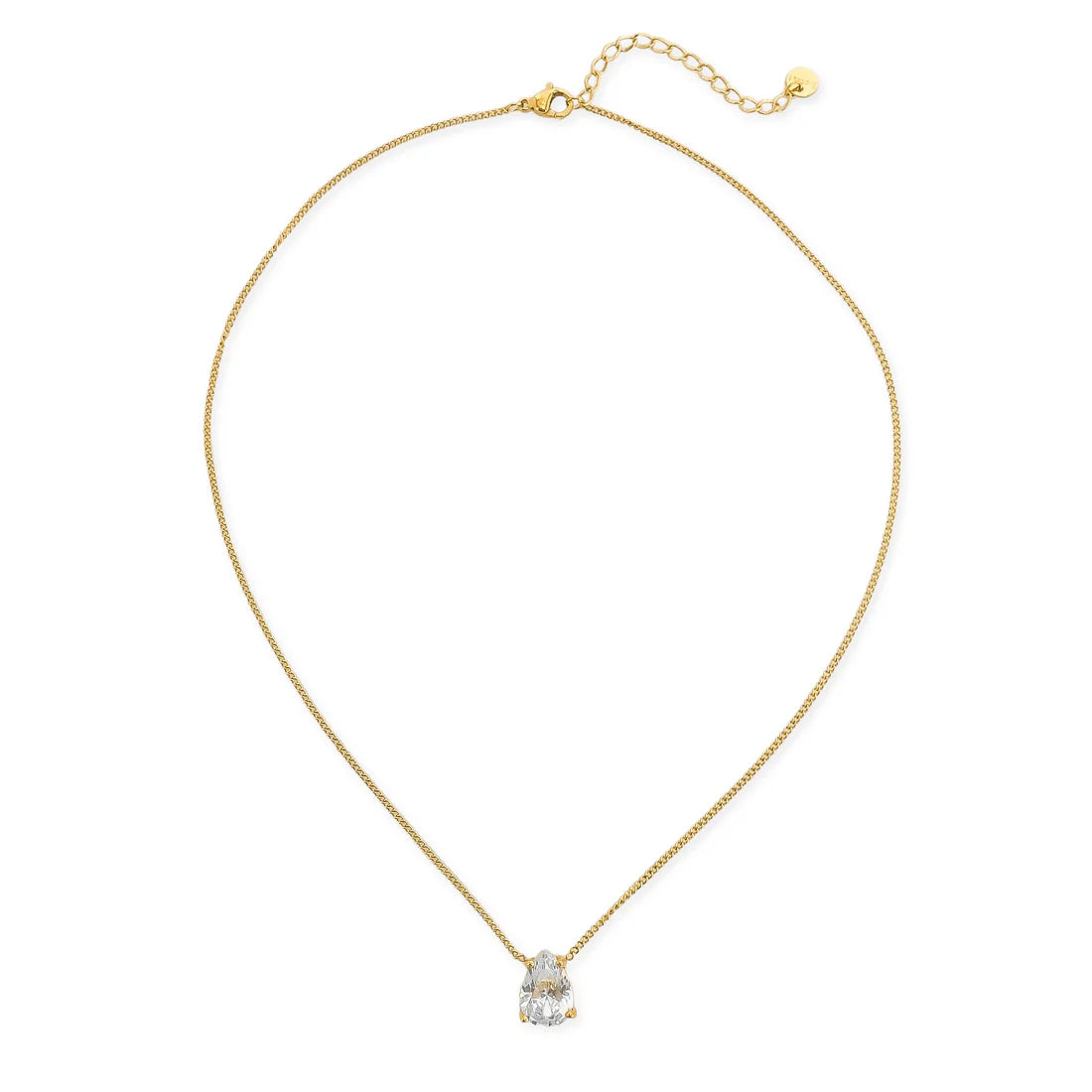 OMG Bling Water Resistant Cubic Zirconia Teardrop Necklace In Gold Or Silver-Necklaces-OMG BLINGS-Deja Nu Boutique, Women's Fashion Boutique in Lampasas, Texas