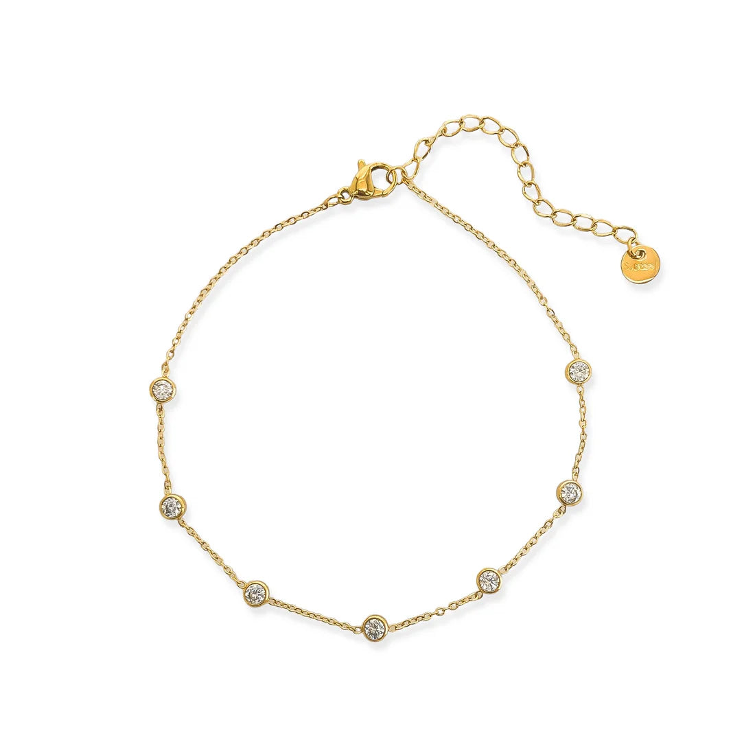 Omg Bling Cubic Zirconia Water Resistant Anklet In Gold Or Silver-Anklets-OMG BLINGS-Deja Nu Boutique, Women's Fashion Boutique in Lampasas, Texas