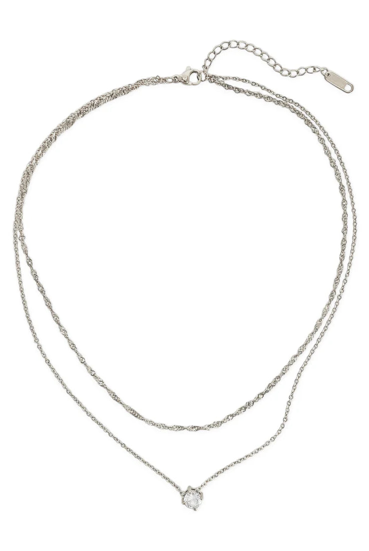 Omg Bling Water Resistance Double Chain Marque Necklace-Necklaces-OMG BLINGS-Deja Nu Boutique, Women's Fashion Boutique in Lampasas, Texas
