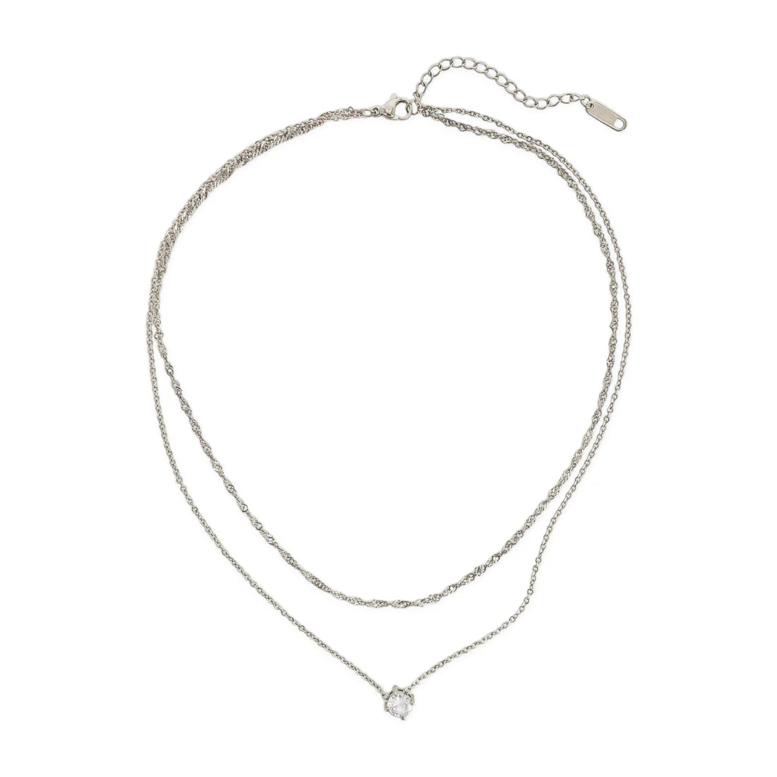 Omg Bling Water Resistance Double Chain Marque Necklace-Necklaces-OMG BLINGS-Deja Nu Boutique, Women's Fashion Boutique in Lampasas, Texas