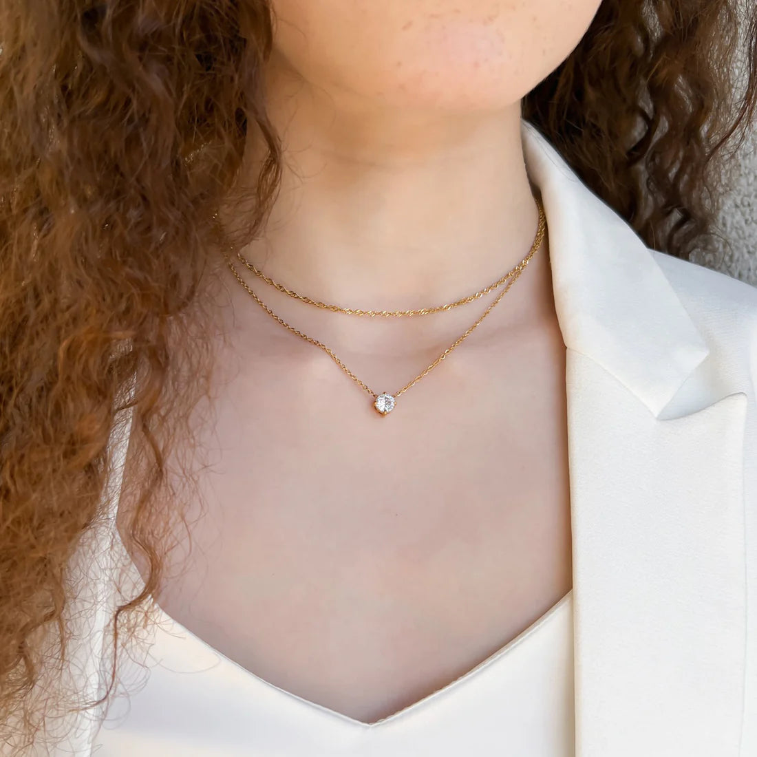 Omg Bling Water Resistance Double Chain Marque Necklace-Necklaces-OMG BLINGS-Deja Nu Boutique, Women's Fashion Boutique in Lampasas, Texas